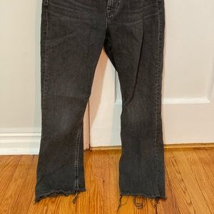 Everlane Kick Crop Jean in Washed Black | 28